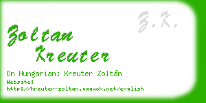 zoltan kreuter business card